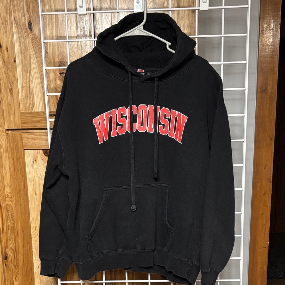 Wisconsin Black Hoodie